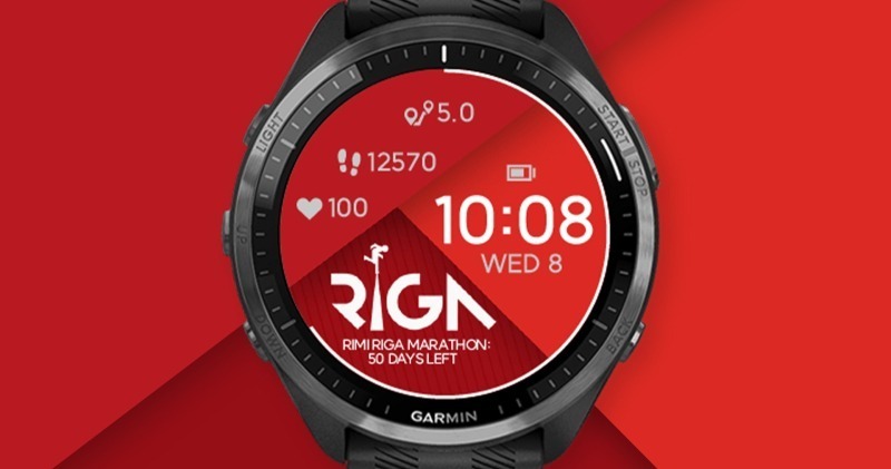 Download the custom Rimi Riga Marathon’s Garmin watch face!