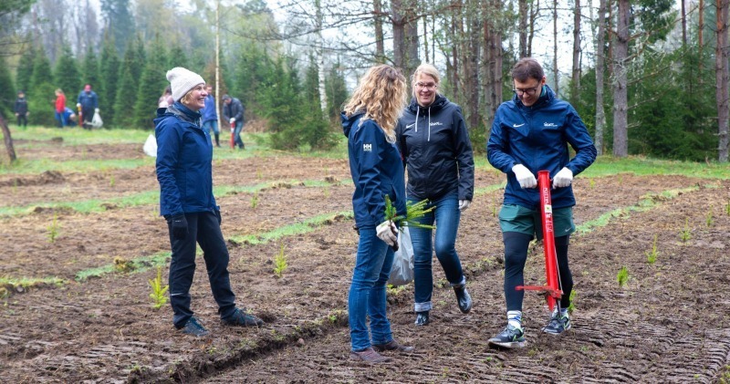 Compensating for the CO₂e footprint of the 2024 marathon, a new Rimi Riga Marathon forest has been planted!