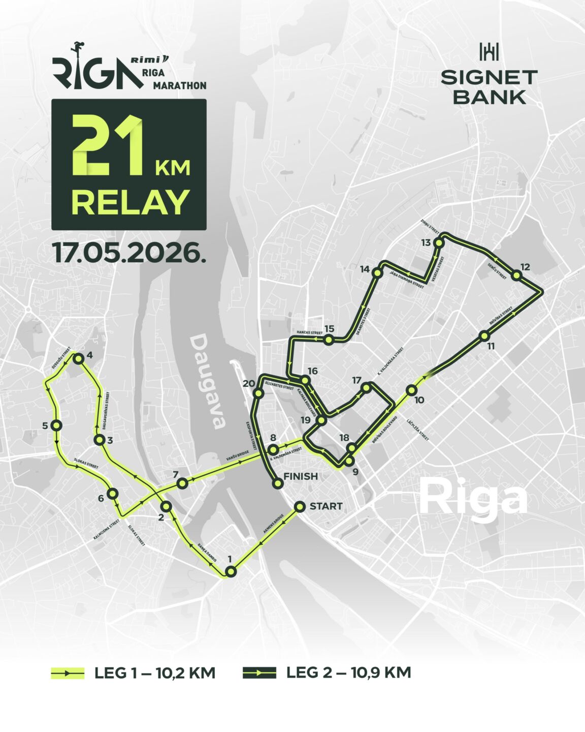 Atklāta reģistrācija Signet Bankas stafetei maratona un pusmaratona distancē