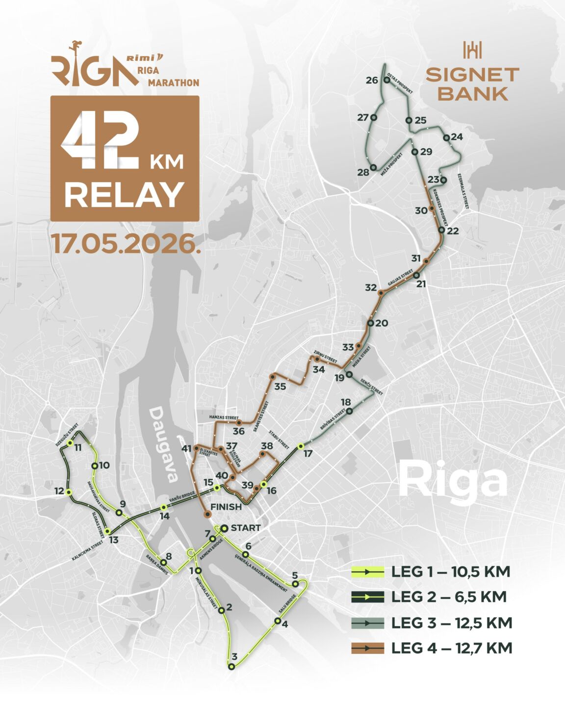 Atklāta reģistrācija Signet Bankas stafetei maratona un pusmaratona distancē