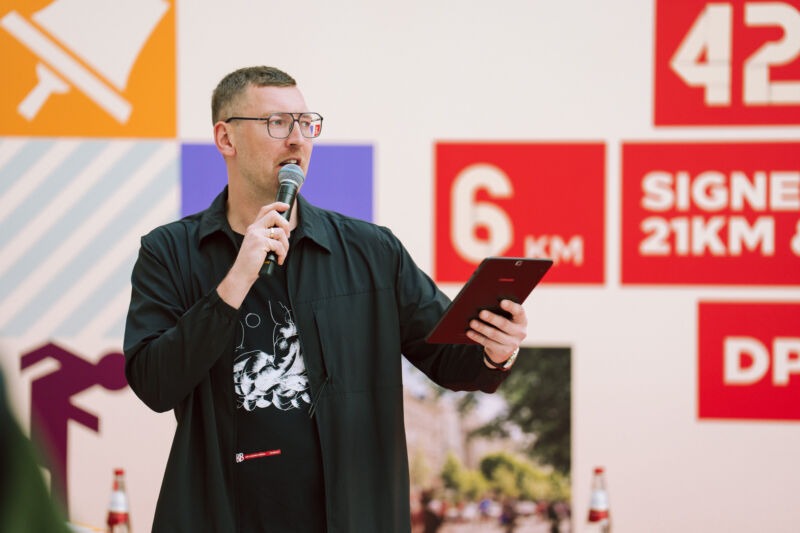 Press conference unveiling the 2026 medal design at the Spice shopping centre