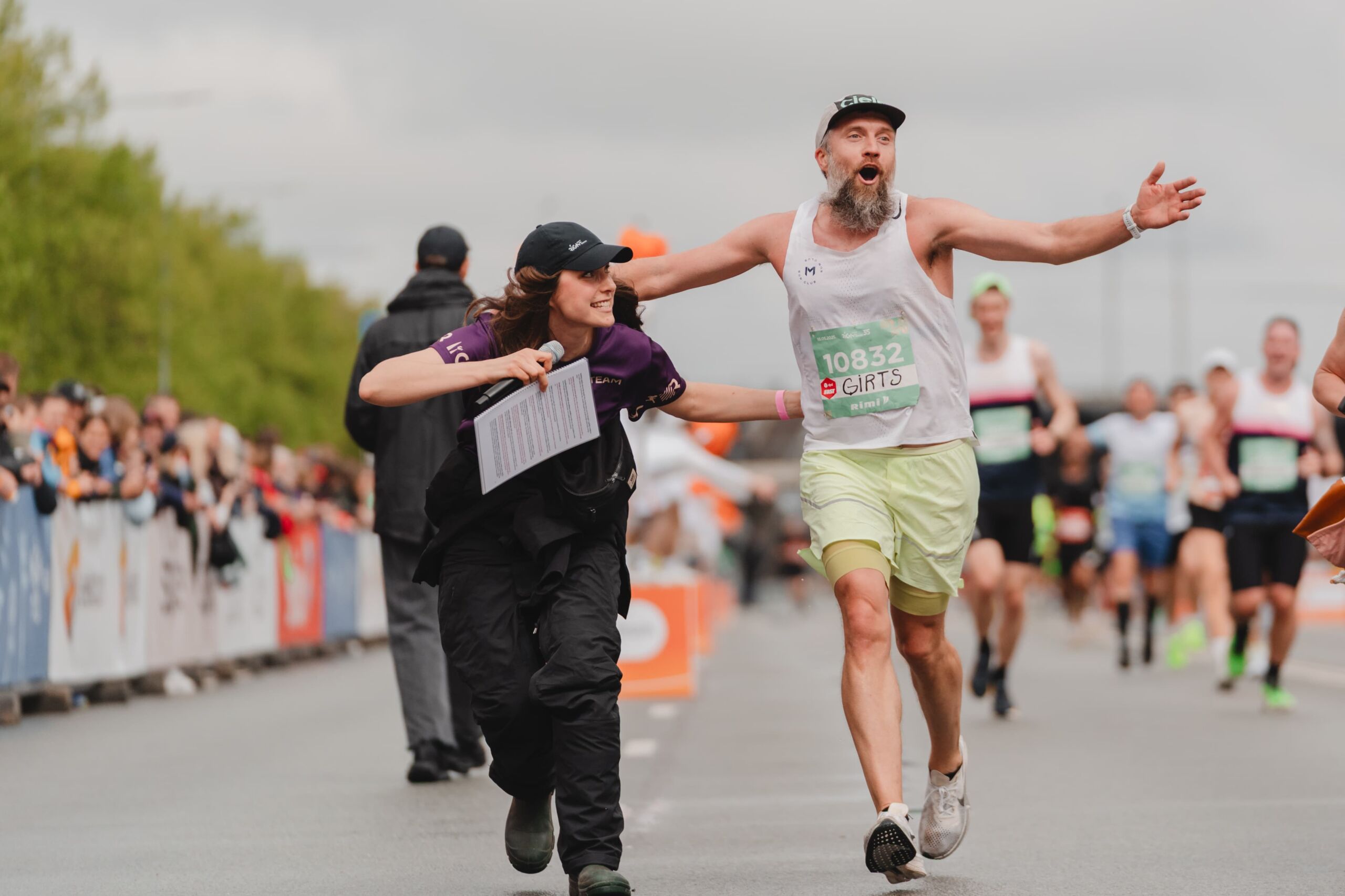Māra Sleja Rimi Rīgas maratons finišā, 2025. Gads. Foto: Guntis Bērziņš