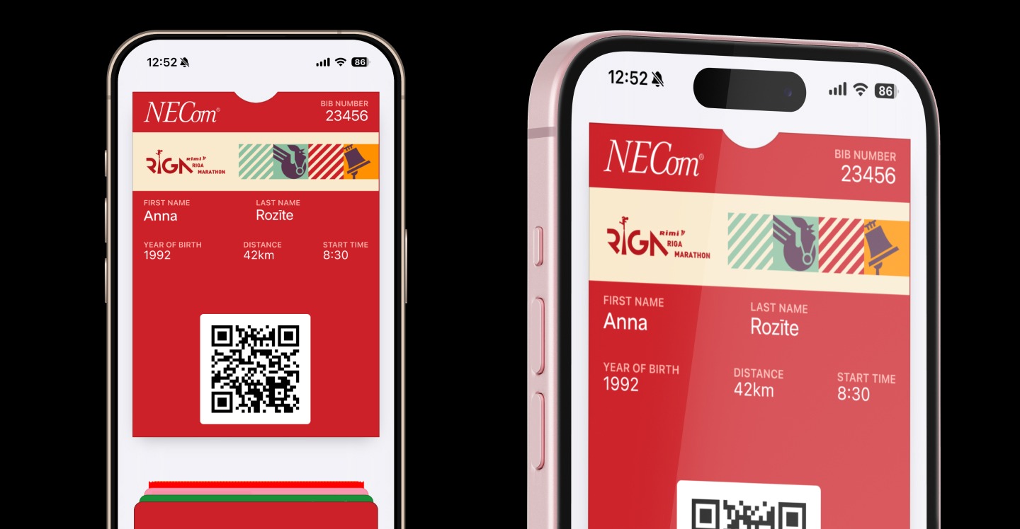Apple Wallet QR koda piemērs