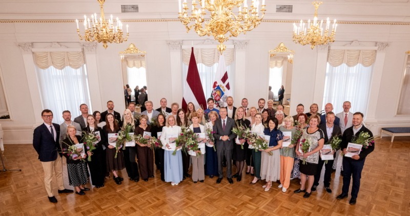 Latvijas skolu kausa laureātus svinīgā ceremonijā sveic Valsts prezidents Edgars Rinkēvičs